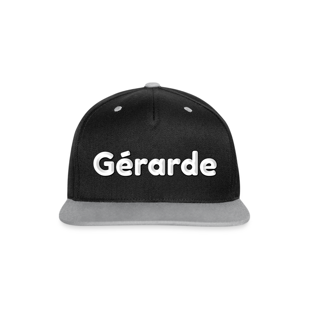 Gérarde La Champimeuh - Casquette Snapback Contrastée - noir/gris