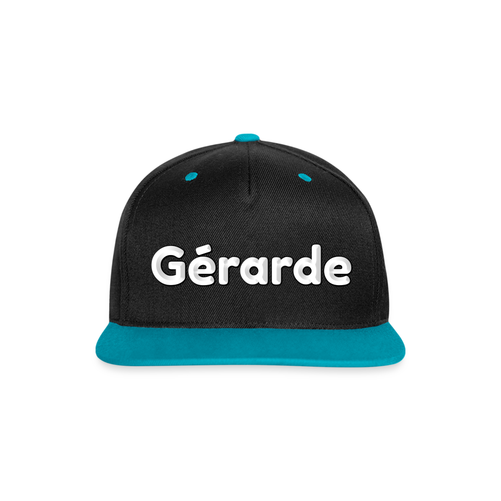 Gérarde La Champimeuh - Casquette Snapback Contrastée - noir/turquoise