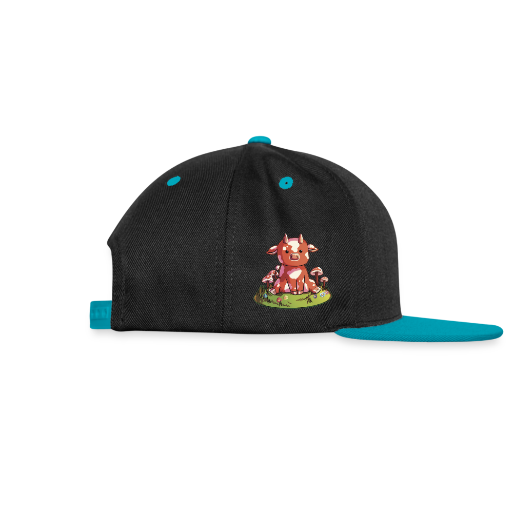 Gérarde La Champimeuh - Casquette Snapback Contrastée - noir/turquoise