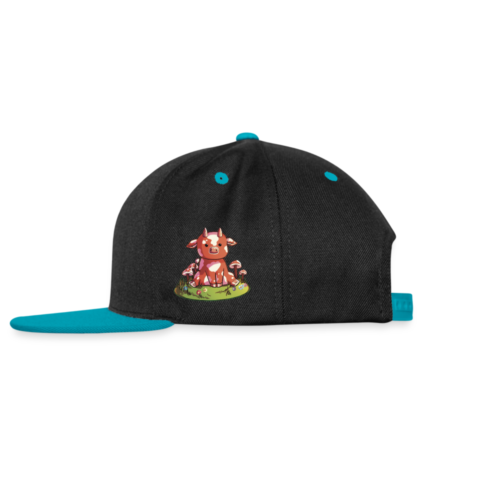 Gérarde La Champimeuh - Casquette Snapback Contrastée - noir/turquoise