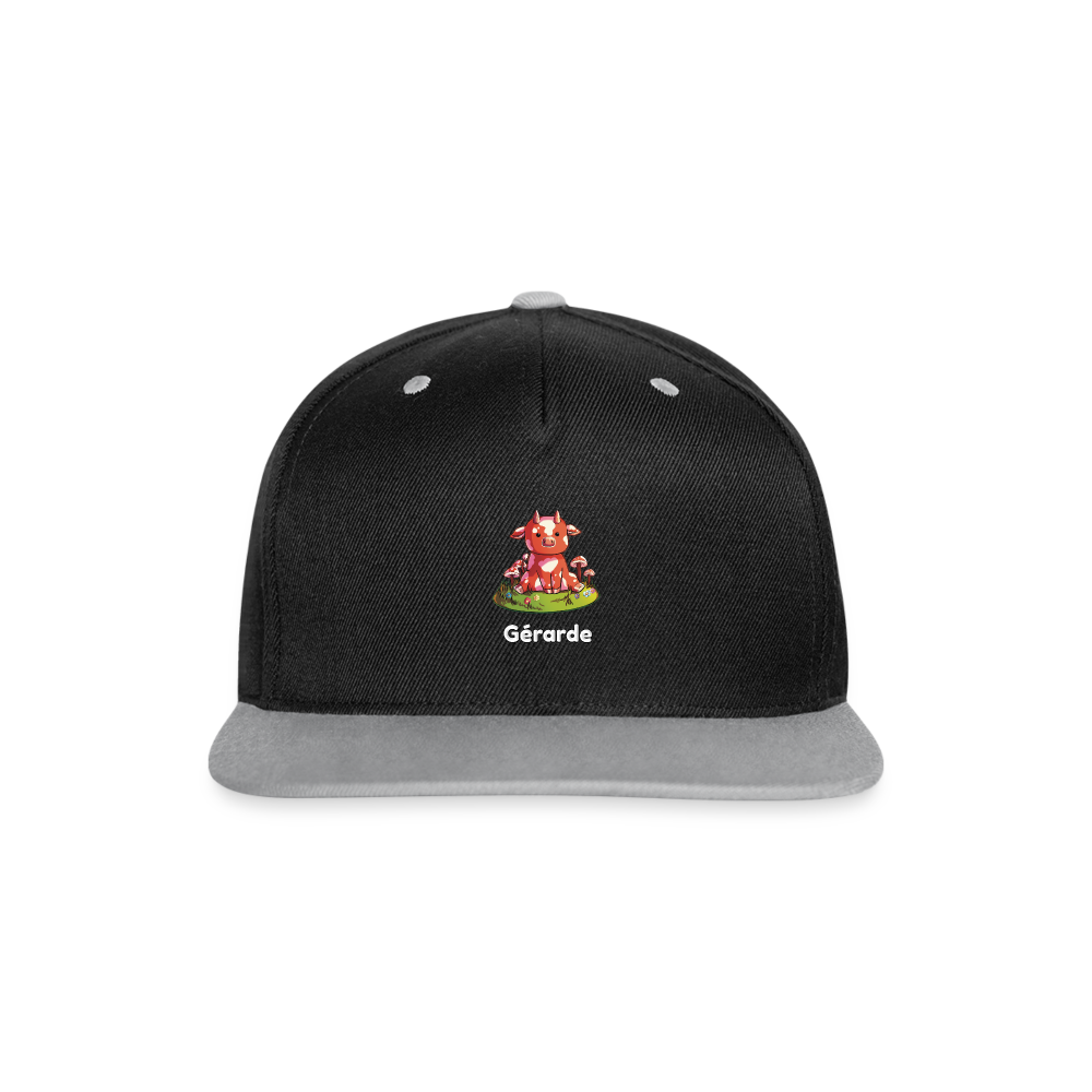 Gérarde La Champimeuh - Casquette Snapback Contrastée v2 - noir/gris