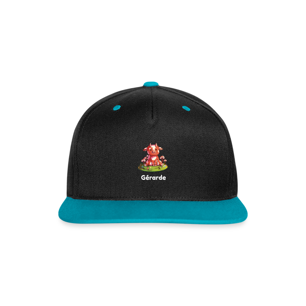 Gérarde La Champimeuh - Casquette Snapback Contrastée v2 - noir/turquoise