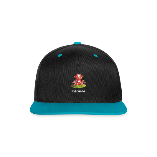 Gérarde La Champimeuh - Casquette Snapback Contrastée v2 - noir/turquoise